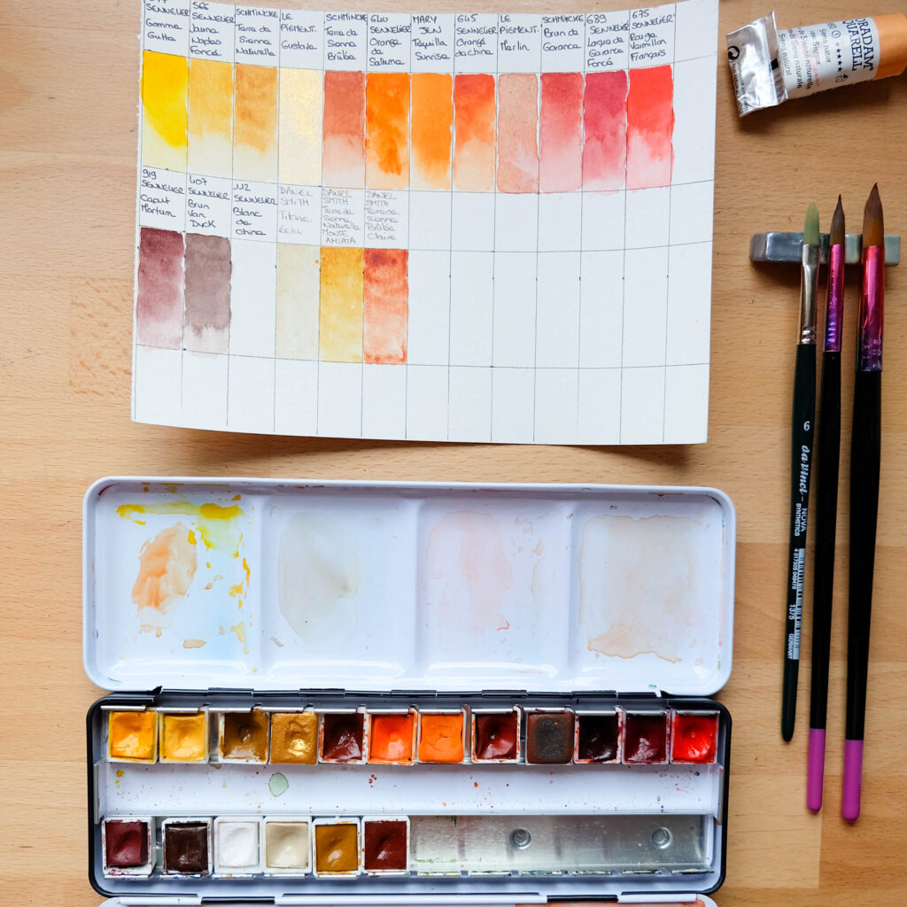 Mes aquarelles chaudes